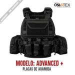 CHALECO OSLOTEX MODELO ADVANCED + PLACA NIVEL IIIA ( ARAMIDA)