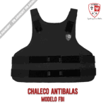 CHALECO ANTIBALAS MODELO FBI + PANEL BALISTICO NIVEL IIIA