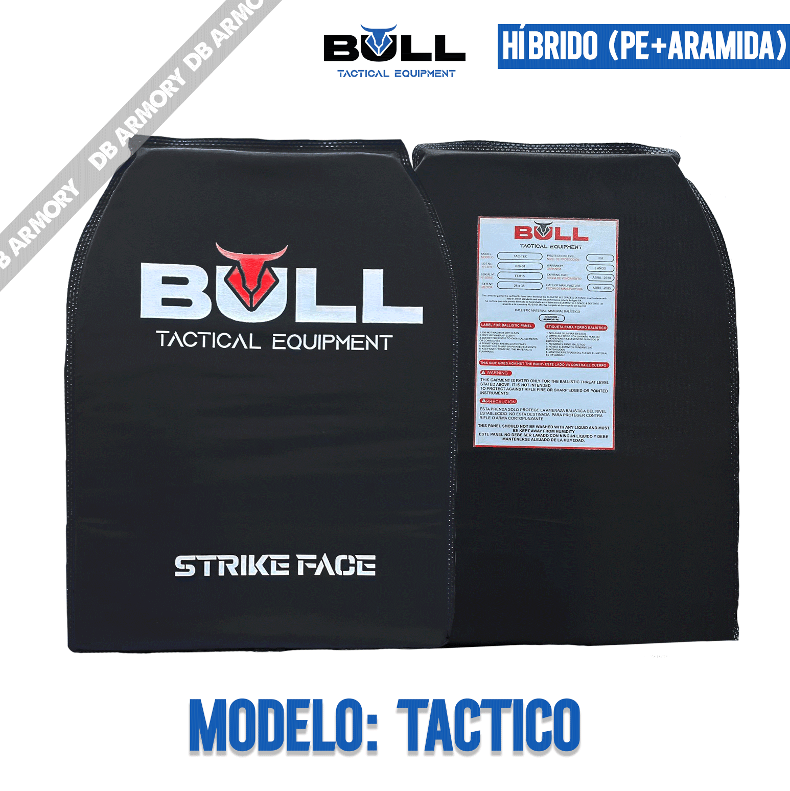 TACTICO-BULL.gif PANEL BALISTICO NIVEL IIIA (HIBRIDO) MODELO TACTICO - Imagen 1